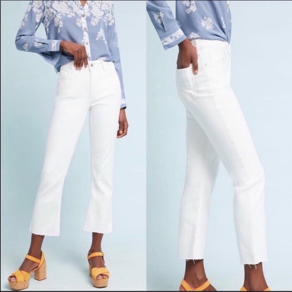 NWT sz25 White pilcro high rise boot cut jean